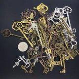 83-21mm 20pcs Retro Key Phone Case Drip Glue Steampunk Accessories