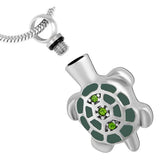 Tortoise Cremation Pendant Necklace, Animal Keepsake Ashes Urn for Men&Women