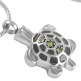 Tortoise Cremation Pendant Necklace, Animal Keepsake Ashes Urn for Men&Women