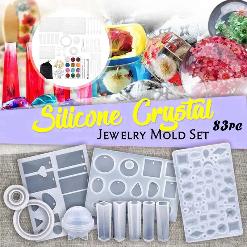 83PCS Silicone Jewelry Casting Molds DIY Crystal Epoxy Tool Set