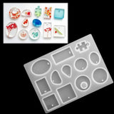 83Pcs DIY Epoxy Resin Materials Silicone Mold Nail Drill Molds Crafts