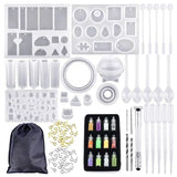 83Pcs/Set Crystal Epoxy Resin Mold DIY Jewelry Making Tools