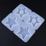 Crystal Epoxy Hanging Jewelry Making Mould Heart Shaped Round Wave Pendant Molds