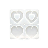 Crystal Epoxy Hanging Jewelry Making Mould Heart Shaped Round Wave Pendant Molds