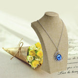 83XC Linen Mannequin Bust Jewelry Necklace Pendant Neck Model Display