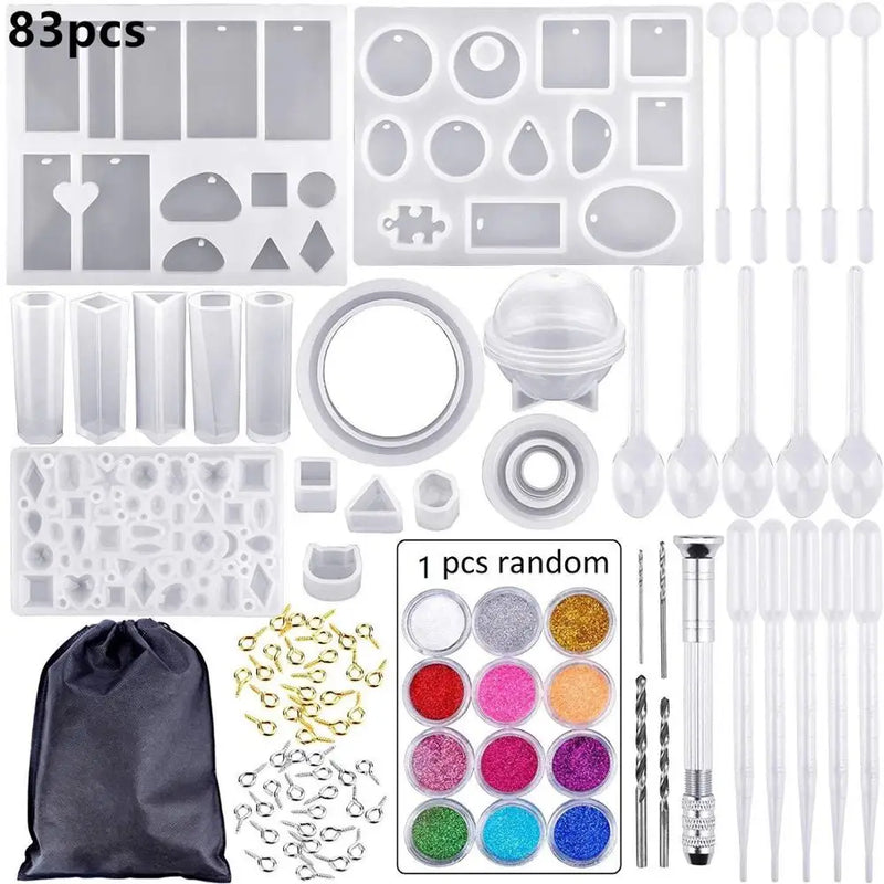 DIY Silicone Mold Tool Set for Jewelry Making with Storage Bag