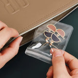 Grid Transparent Jewelry Storage Book with 50 Thicken PVC Zipper Closure Bags