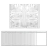 Grid Transparent Jewelry Storage Book with 50 Thicken PVC Zipper Closure Bags