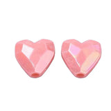 Acrylic Heart Beads Spacer Loose Beads for DIY Jewelry Making 13x13x7.5mm Mixed