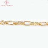 6x9MM 24K Brass Necklace Chains Bracelet chains Diy Jewelry Findings