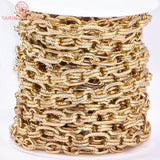 6x9MM 24K Brass Necklace Chains Bracelet chains Diy Jewelry Findings