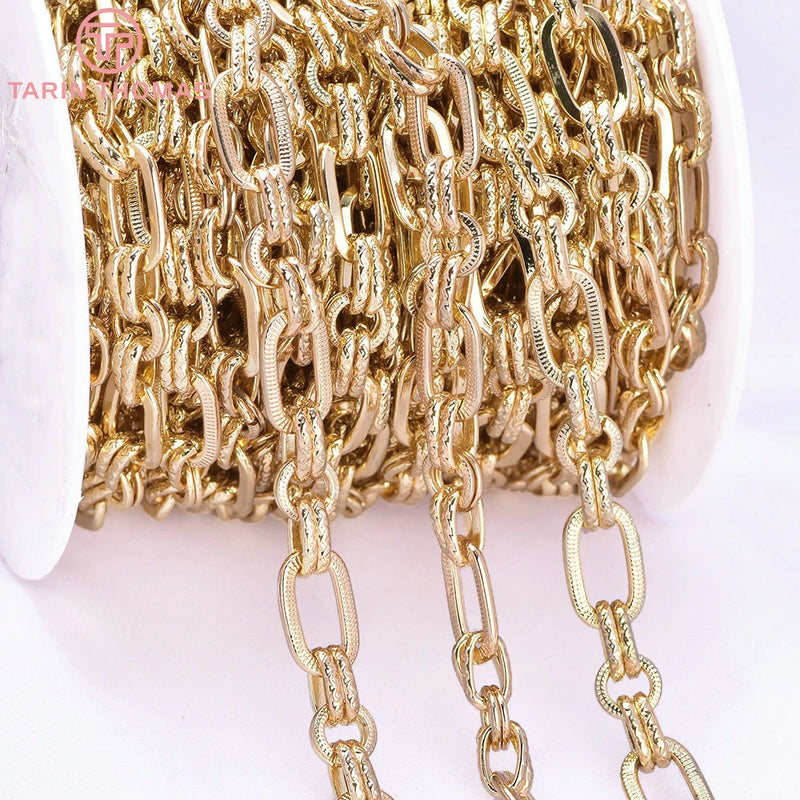 6x9MM 24K Brass Necklace Chains Bracelet chains Diy Jewelry Findings