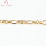 6x9MM 24K Brass Necklace Chains Bracelet chains Diy Jewelry Findings