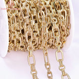 6x9MM 24K Brass Necklace Chains Bracelet chains Diy Jewelry Findings
