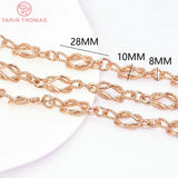 10MM 24K Plated Brass Necklace Chains Bracelet Chains