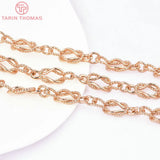 10MM 24K Plated Brass Necklace Chains Bracelet Chains