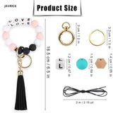 84PCS Silicone Beads Making Kits Keychain Accessory DIY Keychains