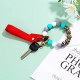 Silicone Beads Kit, Wooden Beads for Key Chain Making DIY Craft