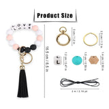 Silicone Beads Kit, Wooden Beads for Key Chain Making DIY Craft