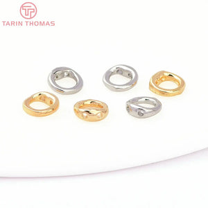 20PCS 5MM Brass Closed Rings with Holes DIY Jewelry Findings