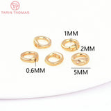 20PCS 5MM Brass Closed Rings with Holes DIY Jewelry Findings