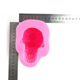 3D Rose Skull Head Epoxy Resin Mold Silicone Mould