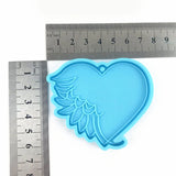 85LB Love Feather Keychain Epoxy Resin Mold Pendant Casting Silicone Mould
