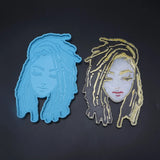2 Pcs/Set Goddess Coaster Epoxy Resin Mold DIY Crafts Home Decorations