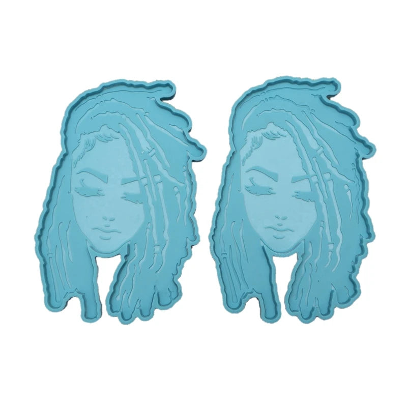 2 Pcs/Set Goddess Coaster Epoxy Resin Mold DIY Crafts Home Decorations