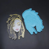 2 Pcs/Set Goddess Coaster Epoxy Resin Mold DIY Crafts Home Decorations