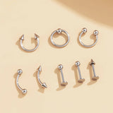 85PCS Surgical Steel Piercing Jewelry Lot Nose Ring Tongue Labret