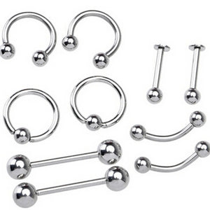 85Pcs Surgical Steel Body Piercing Jewelry Set