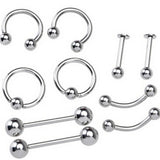 85Pcs Surgical Steel Body Piercing Jewelry Set