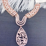 Women's Zircon Inlaid Sweater Chain Pendant Tassel Jewelry