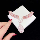 Women's Zircon Inlaid Sweater Chain Pendant Tassel Jewelry