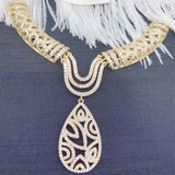 Women's Zircon Inlaid Sweater Chain Pendant Tassel Jewelry