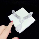 Women's Zircon Inlaid Sweater Chain Pendant Tassel Jewelry