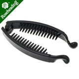 85mm Blank Plastic Hair Barrette with Extra Teeth, 12mm Width, 20pcs