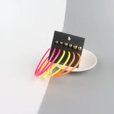 85mm Candy Circle Hoop Earrings Acrylic Steel Ball Large Statement Earrings