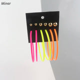 85mm Candy Circle Hoop Earrings Acrylic Steel Ball Large Statement Earrings