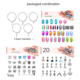 85pcs Glass Bead Drop Bracelet Kit for DIY Jewelry Making