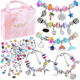 85pcs Glass Bead Drop Bracelet Kit for DIY Jewelry Making