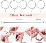 85pcs Glass Bead Drop Bracelet Kit for DIY Jewelry Making