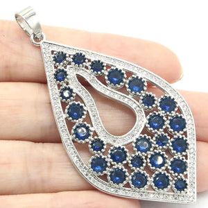 Gorgeous Rhodolite Garnet Tanzanite CZ Silver Pendant Earrings