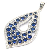 Gorgeous Rhodolite Garnet Tanzanite CZ Silver Pendant Earrings