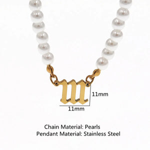Angel Number Pearls Choker Necklace Women Jewelry Wedding Gift