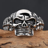 Men's Skull Head Stainless Steel Cuff Bangle Bracelet Biker Jewelry XMAS