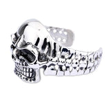 Men's Skull Head Stainless Steel Cuff Bangle Bracelet Biker Jewelry XMAS