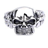Men's Skull Head Stainless Steel Cuff Bangle Bracelet Biker Jewelry XMAS