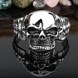 Men's Skull Head Stainless Steel Cuff Bangle Bracelet Biker Jewelry XMAS